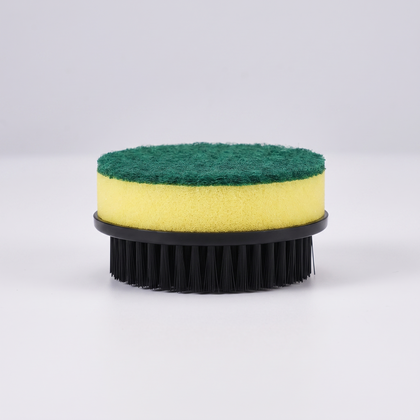 Scourer pad head